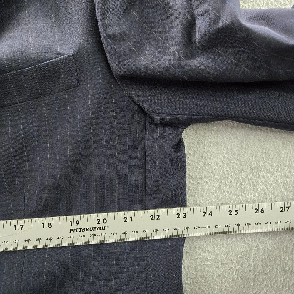VINTAGE Chaps Ralph Lauren Men Blazer 44T Navy Wool Suit‎ Jacket